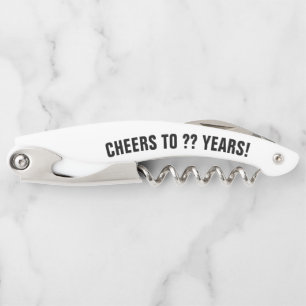 Omklapbare kurkschroefwijn flesopening voor een pa kurkentrekker