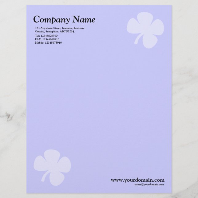 Omkleppen - Licht blauw Custom Briefhoofd (Voorkant)