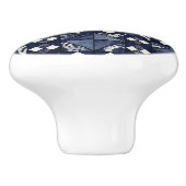 Omlaag bij het Zee (in blauw) Keramische Knop (Zijkant)