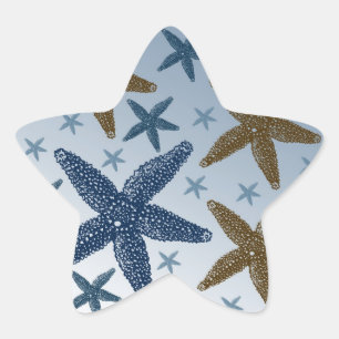 Omlaag door de Zee Starfish Ster Sticker