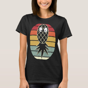 Omlaag Mannen met ananas Retro Swinger vrouwen T-shirt
