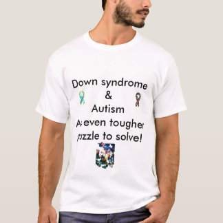 Omlaag syndroom en Autisme Dual Dx T-Shirt