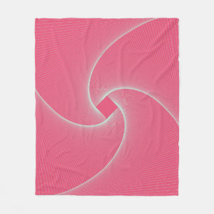 omlijnde vortex in fluwelen roze fleece deken
