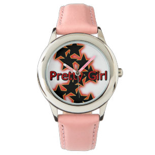  omlijsting met roze getallen horloge