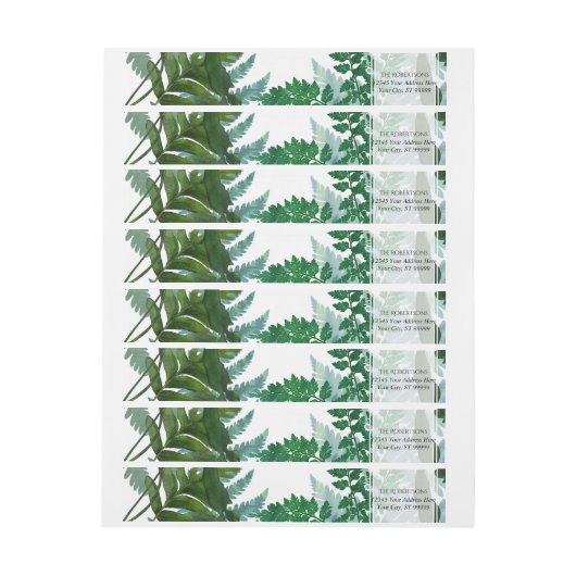 Omloop rond | Vruchtbladeren van fern-bos (Vel)