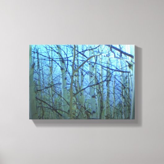 Omloop van blauw backlight-canvas met apenstructuu canvas afdruk (Voorkant)