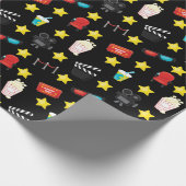 Omloop van filmthema's cadeaupapier (Hoek)