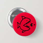 Omm naam button: bloodyfish ronde button 5,7 cm (Voorkant /achterkant)