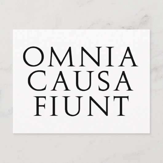 Omnia Causa Fiunt Briefkaart (Voorkant)