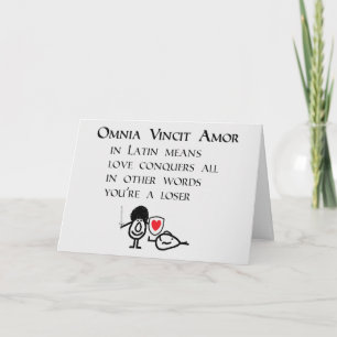Omnia Vincit Amor Een Grappig Denk Aan Jou Gedicht Kaart