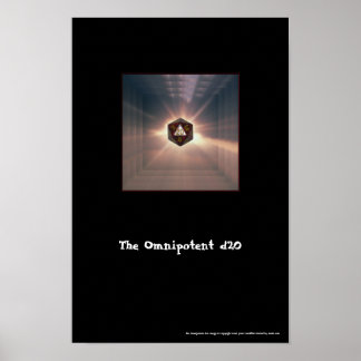Omnipotent d20 - Afdrukken Poster