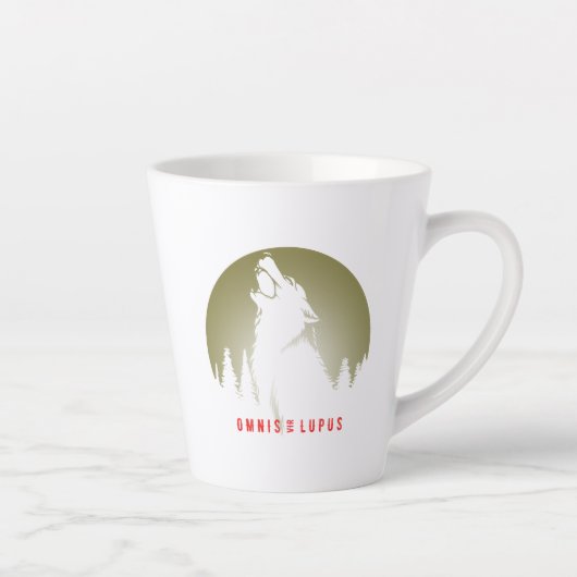 Omnis vir Lupus | Latte Mok (Rechts)