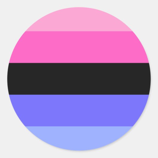 Omnisexual Pride Flag Ronde Sticker (Voorkant)