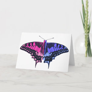 Omnisexual Pride Flag Swallowtail Butterfly Kaart