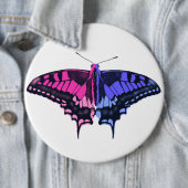 Omnisexual Pride Flag Swallowtail Butterfly Ronde Button 6,0 Cm (In situ)
