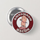 Omnom Bacon Adverteren parodie Ronde Button 5,7 Cm (Voorkant /achterkant)