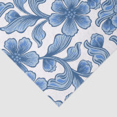 Omphaloden Blue Floral Tissuepapier (Detail)