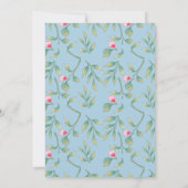 Omphalodes Blauw en Basilicum Groen Proefdiner Din Kaart (Achterkant)