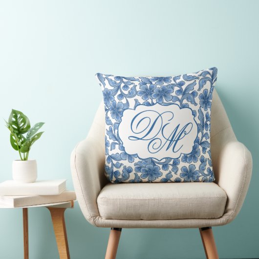 Omphalodes Blue & Skydiver Blue Wedding Keepomwill Kussen (Stoel)