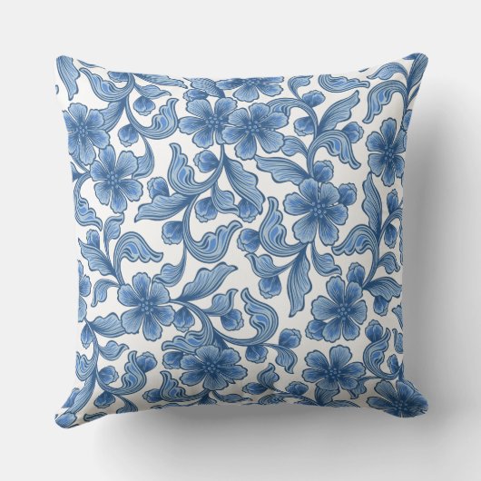 Omphalodes Blue & Skydiver Blue Wedding Keepomwill Kussen (Achterkant)