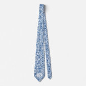 Omphalodes Blue & Skydiver Blue Wedding Keepomwill Stropdas (Voorkant)