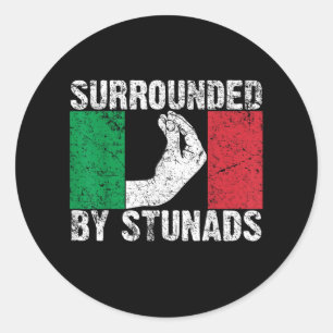 Omringd door Stunads Ronde Sticker
