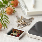 Omroeppresentatie in de tempel sleutelhanger (Zijkant)