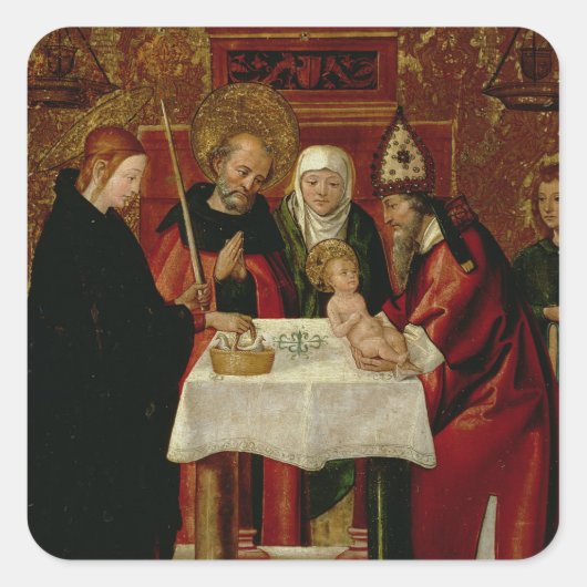 Omroeppresentatie in de tempel vierkante sticker (Voorkant)