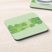 Omslag en groene strepen bier onderzetter (Linkerzijde)