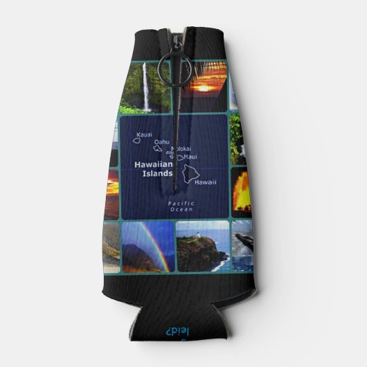 Omslag flesje Hawaiian scènes Flesjeskoeler (Achterkant)