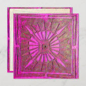 OMSLAG, helder roze, violet wit Aankondiging (Voorkant / Achterkant)