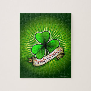 Omslag met de banner "Irish Wishes" Legpuzzel