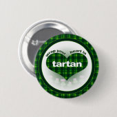 Omslag Uw hart in Tartan Ronde Button 5,7 Cm (Voorkant /achterkant)
