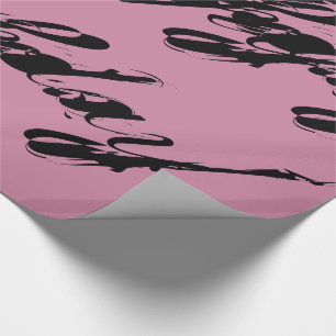 Omslag van de rustiek manuscript de roze Gelukkige Cadeaupapier