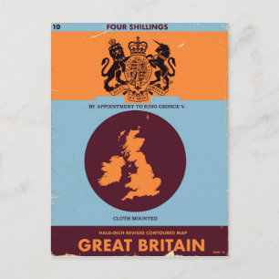 Omslag van een vintage kaartboek van Groot-Brittan Briefkaart