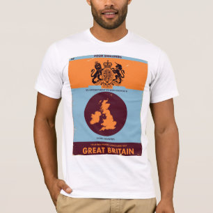 Omslag van een vintage kaartboek van Groot-Brittan T-shirt