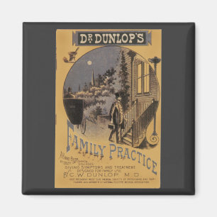 Omslag van oud boek Dokter Dunlop's Family Practic Magneet