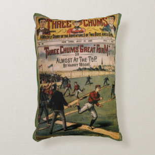 Omslag van Vintage Sports Baseball Three Chums Mag Accent Kussen