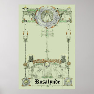 Omslagkunst van Vintage Rosalynde door Jessie Mari Poster