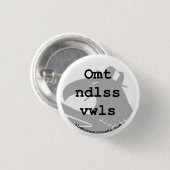 Omt Ndlss Vwls 1,25-inch Button (Voorkant /achterkant)