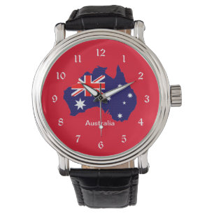 Omtrek en vlag Australië Horloge