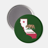 Omtrek en vlag van Californië Magneet (Voorkant / Achterkant)