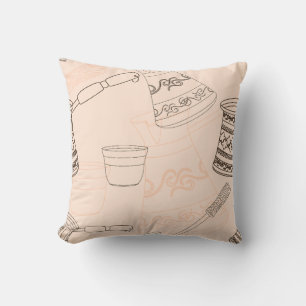 Omtrek Turkse koffie Elegant minimalistisch ontwer Kussen