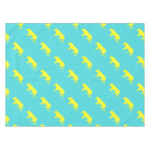 Omtrek van de gele leeuw tafelkleed (Voorkant (Horizontaal))