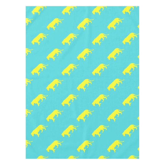 Omtrek van de gele leeuw tafelkleed (Voorkant)