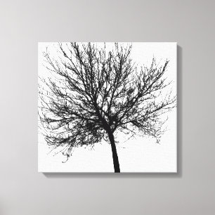 Omtrek van een boom canvas afdruk