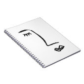 Omtrek van gezicht geschilderd met een borstel van notitieboek (Rechterzijde)