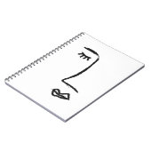 Omtrek van gezicht geschilderd met een borstel van notitieboek (Linkerzijde)