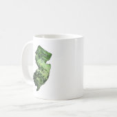 Omtrek van het bos van New Jersey Koffiemok (Voorkant links)