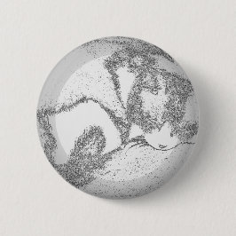 Omtrek van slapend Kat Ronde Button 5,7 Cm